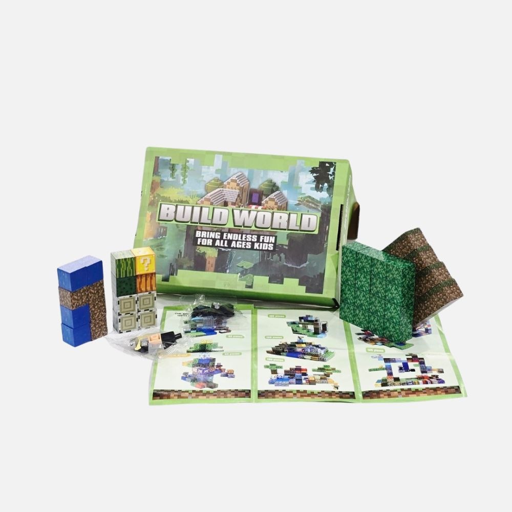 WD100 Build World Magnetic Blocks – 100 Pieces | STEM Educational Toy