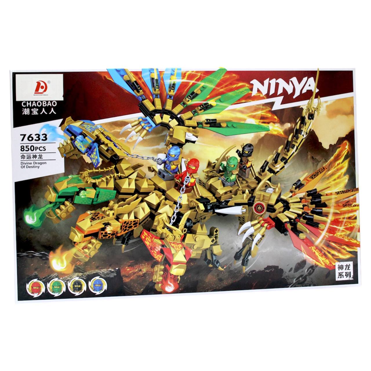 CHAOBAO Golden Destiny Dragon Building Set (850 Pieces)