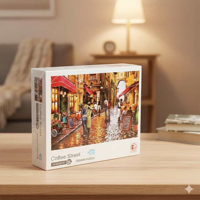 بازل جيغسو "شارع القهوة" – 1000 قطعة