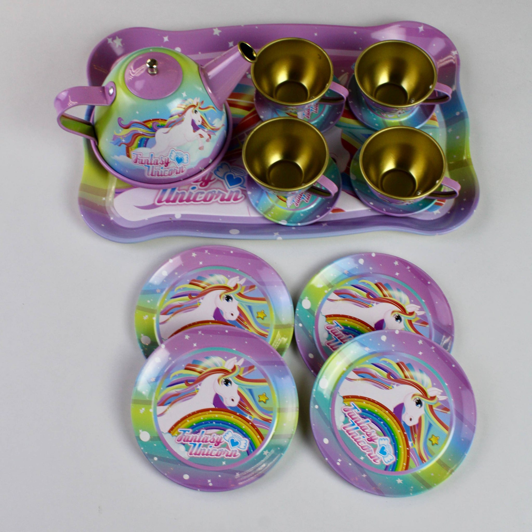 طقم شاي معدني للأطفال – يونيكورن (Fantasy Unicorn)