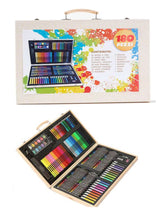 مجموعة أدوات فنية احترافية للأطفال من Kidzzone مكونة من 180 قطعة – للرسم والتلوين الإبداعي