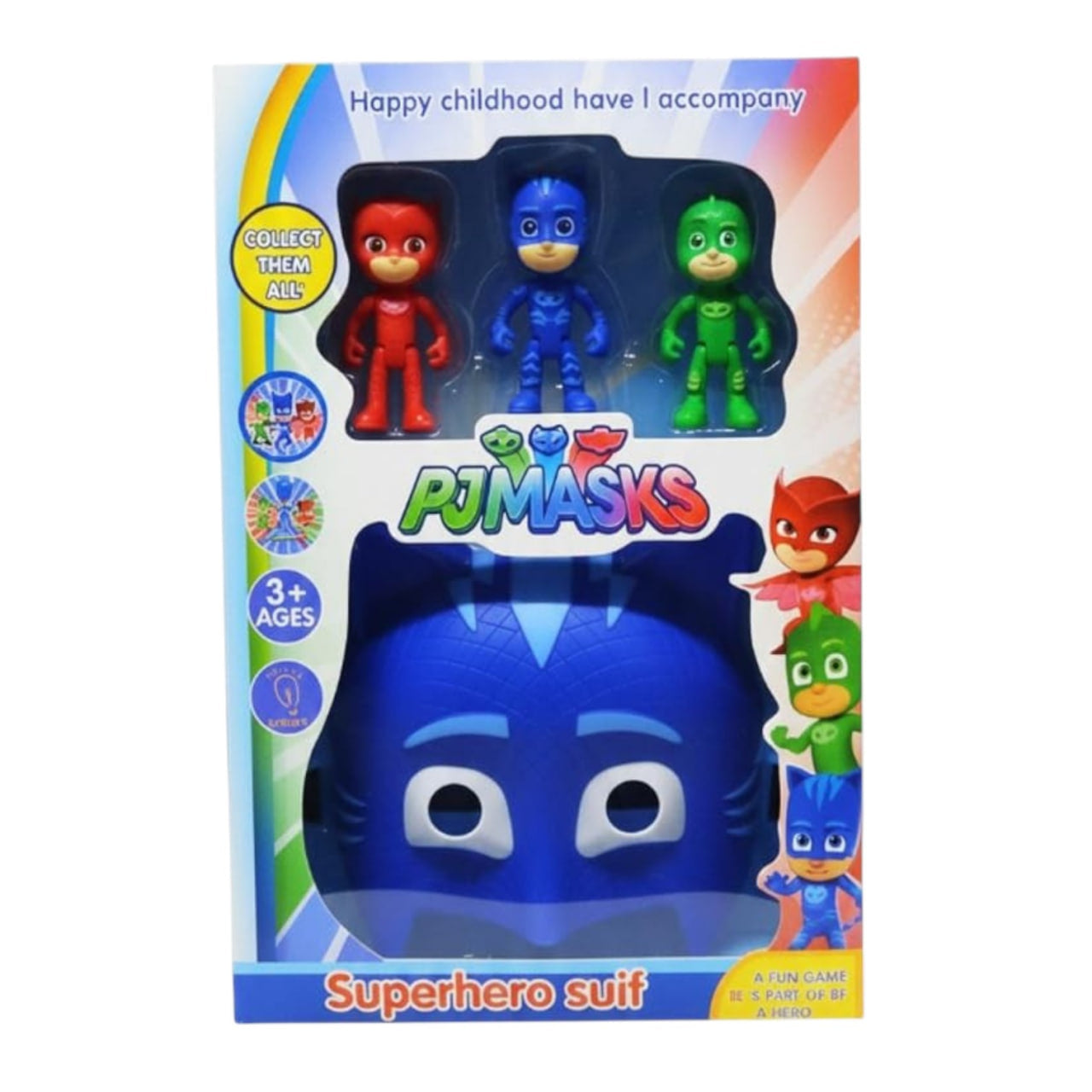 PJ Masks Action Figures Set – 3 Characters with Owlette Mask