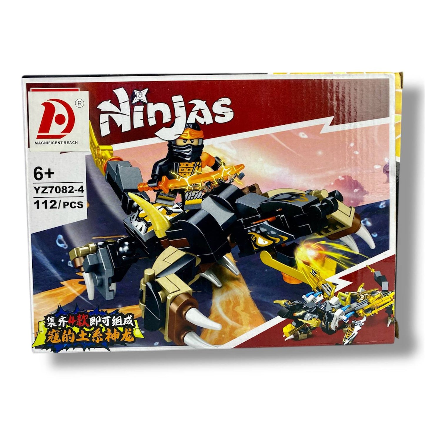 Ninja Dragon Building Blocks Set (107-113 pieces)
