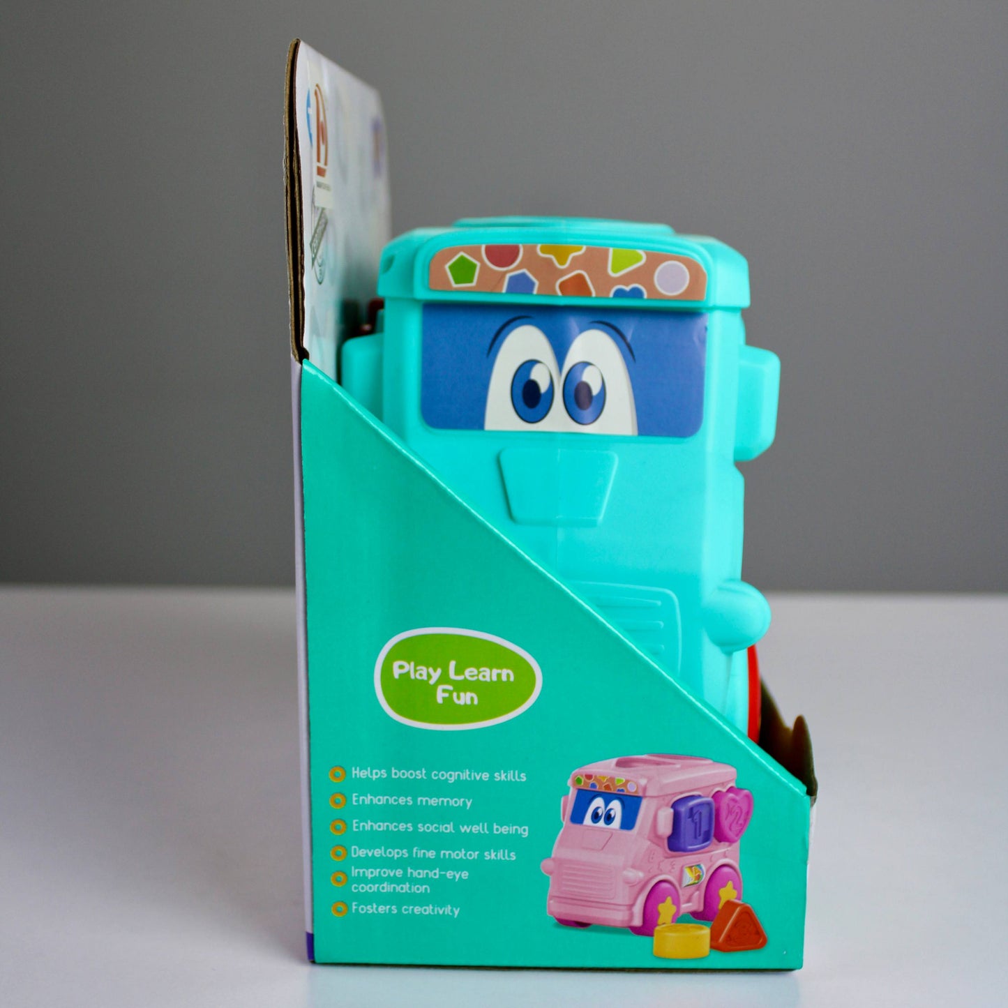 Educational Bus Toy for Kids – Shapes & Numbers Learning