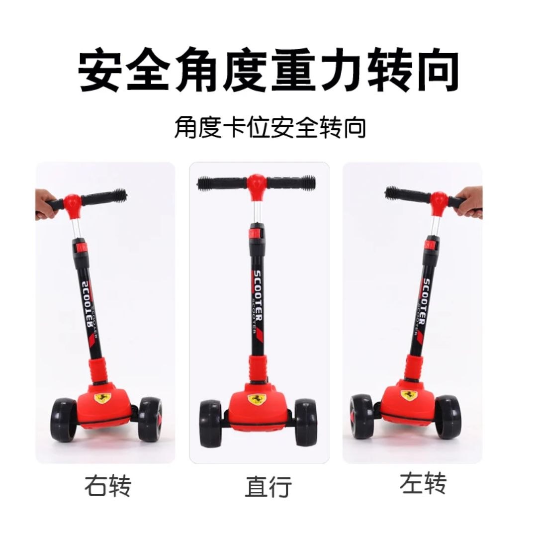 Kids Scooter with LED Wheels – Foldable 3-Wheel Design