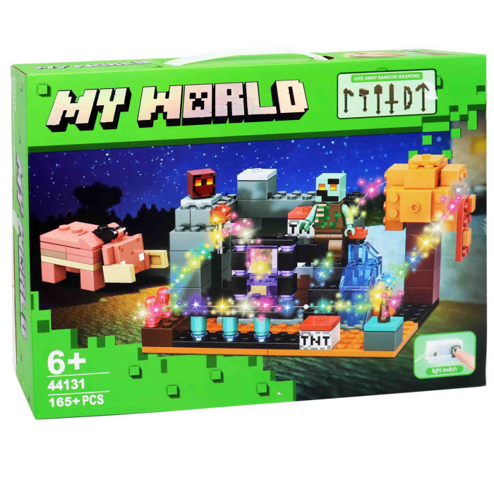 My World Building Blocks Set – 165 Pieces with LED Light