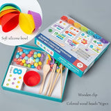 Wooden Number & Bead Matching Game – Educational Counting & Sorting Toy