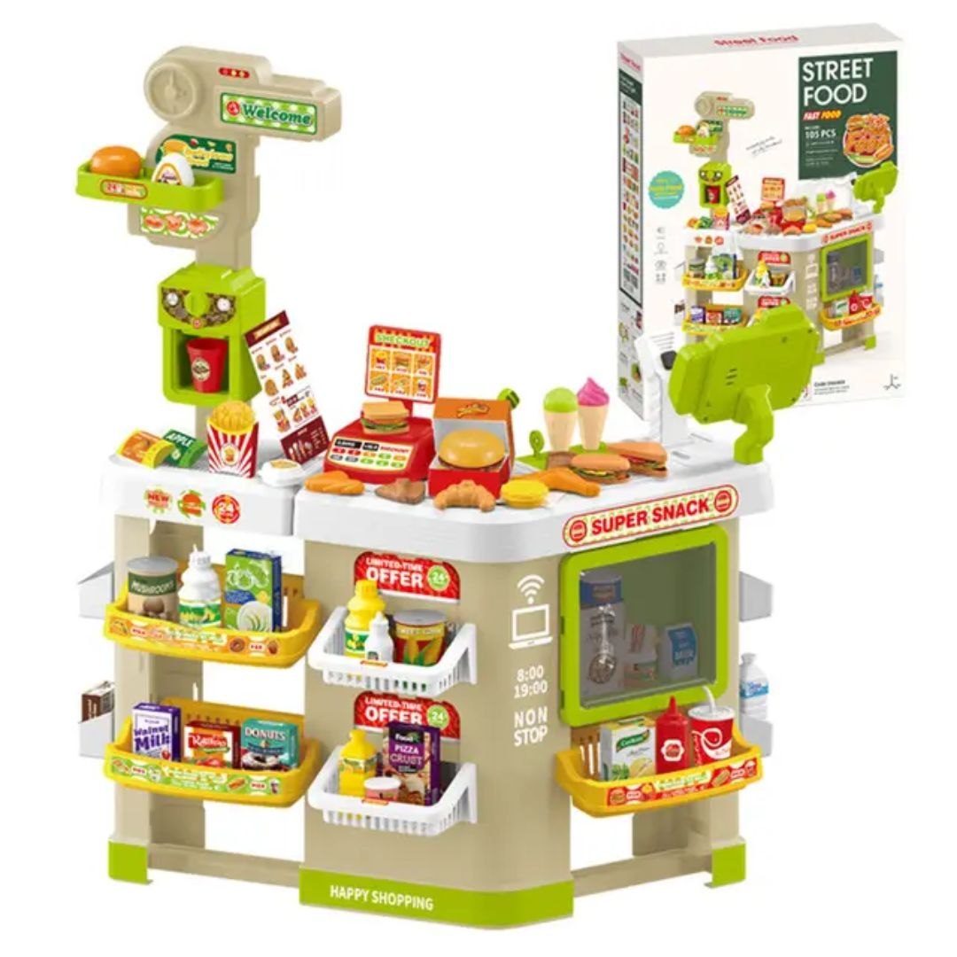 Fast Food Supermarket Play Set – 105 Pieces