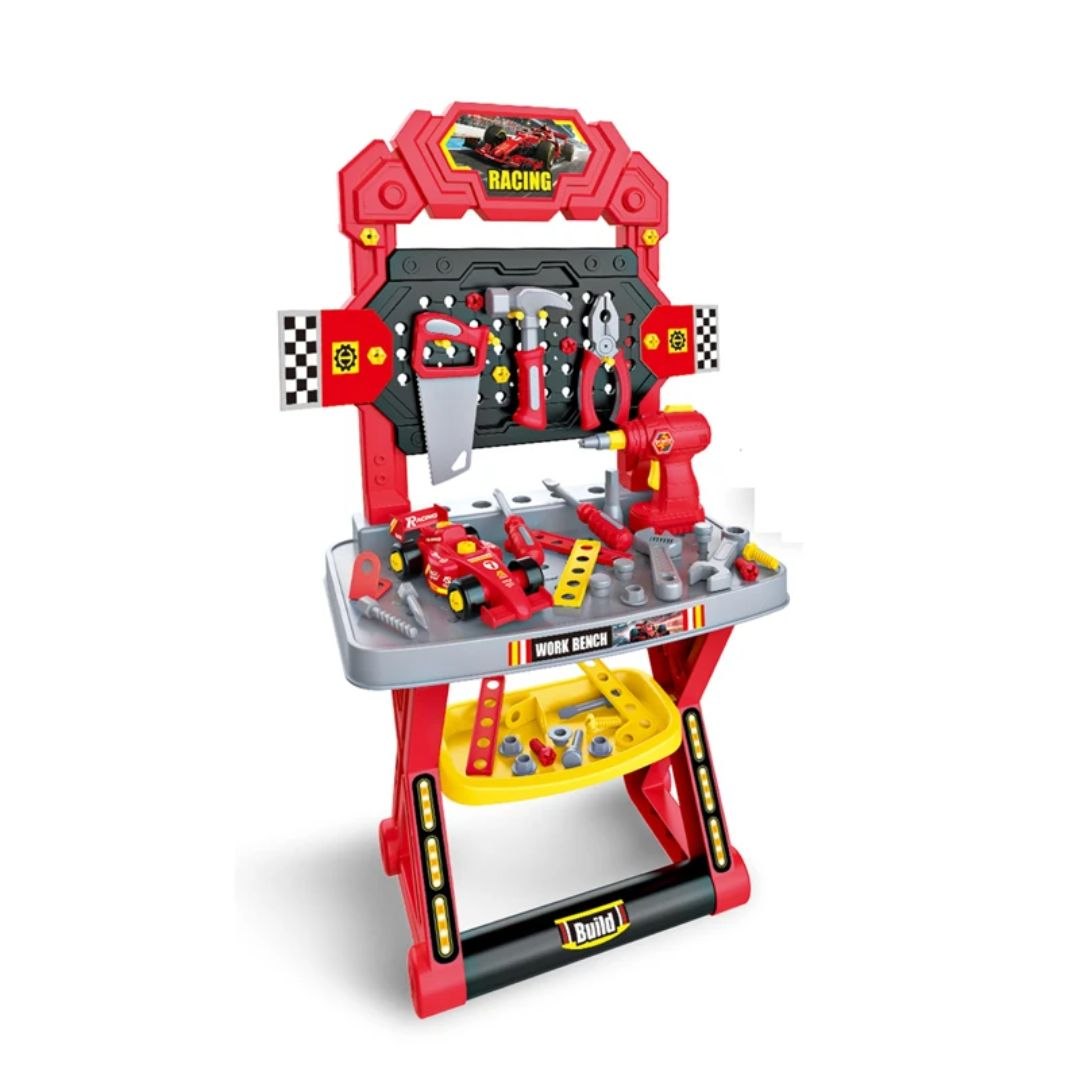 Kids Racing Car Workshop Set – 86+ Pieces DIY Building Kit