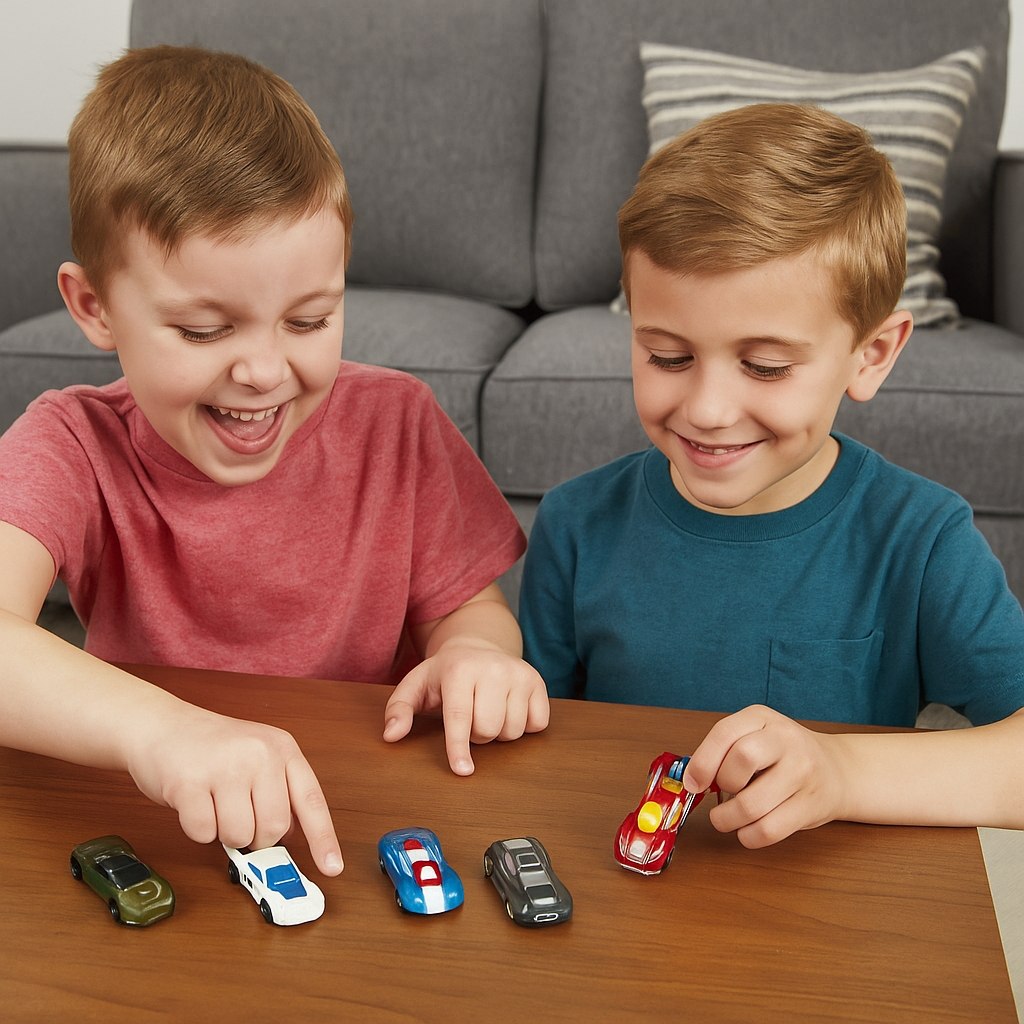 6-Piece Die-Cast Racing Car Set – Metal Collection with Display Case