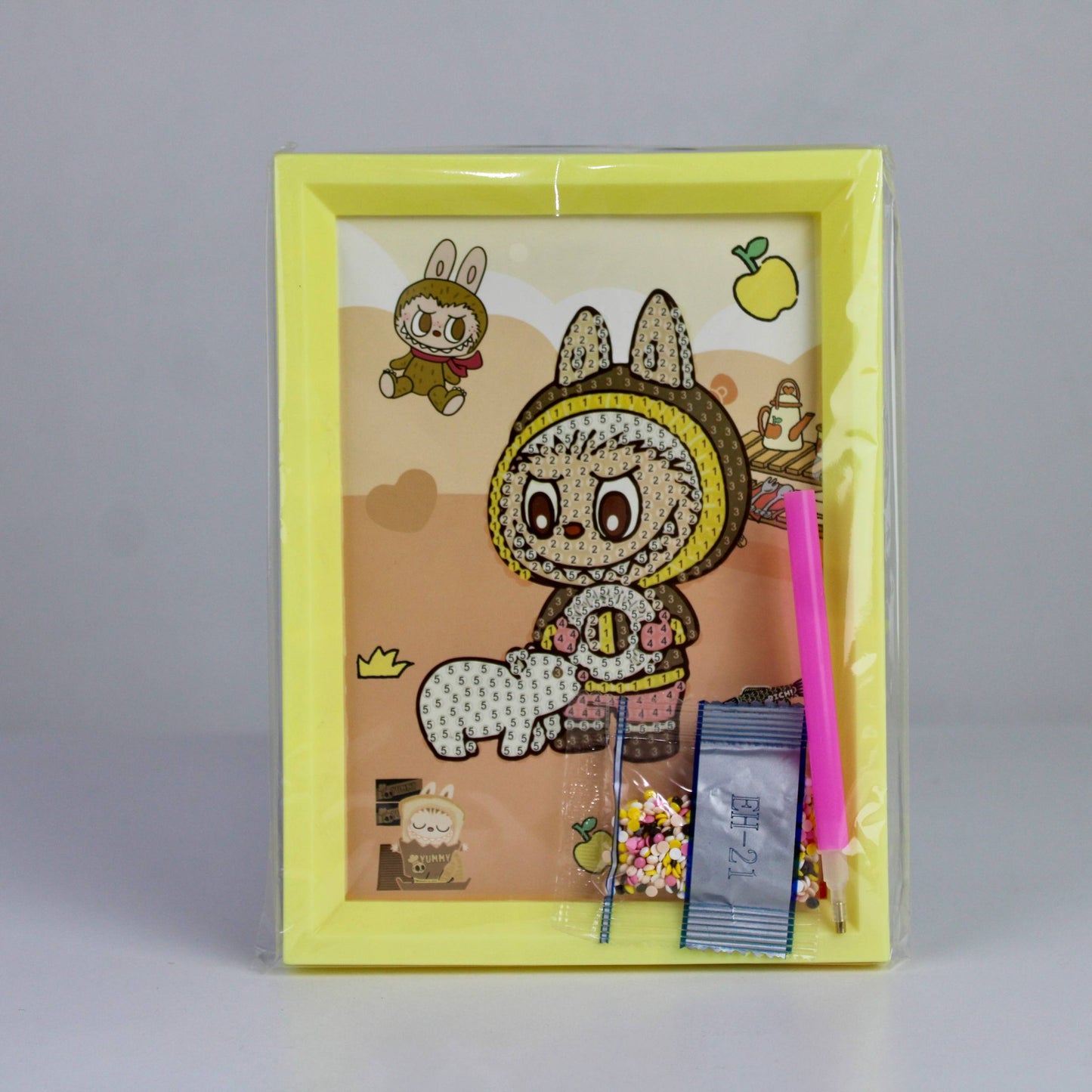 Labubu Diamond Painting Art Kit – DIY Crystal Craft with Frame