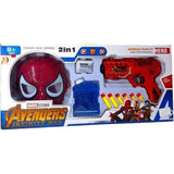 Spider-Man Mask & Gel Blaster Set – 800 Gel Balls + Foam Darts