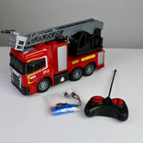 Large RC Fire Truck – USB Rechargeable with Movable Ladder