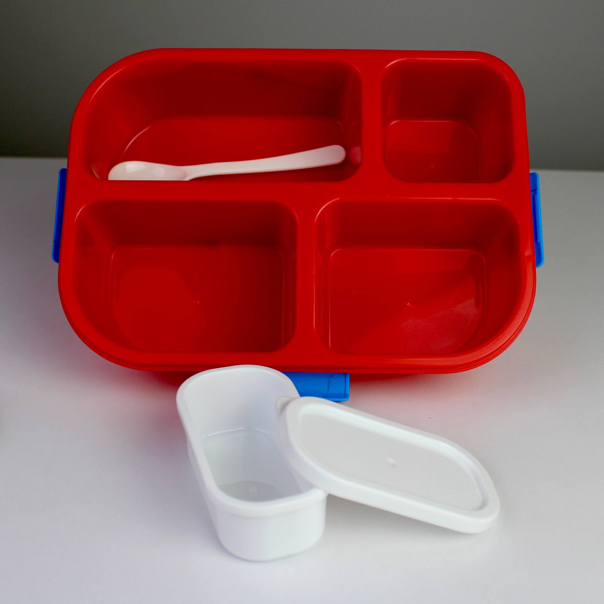 Spider-Man 4-Compartment Lunch Box – Spoon & Sauce Container