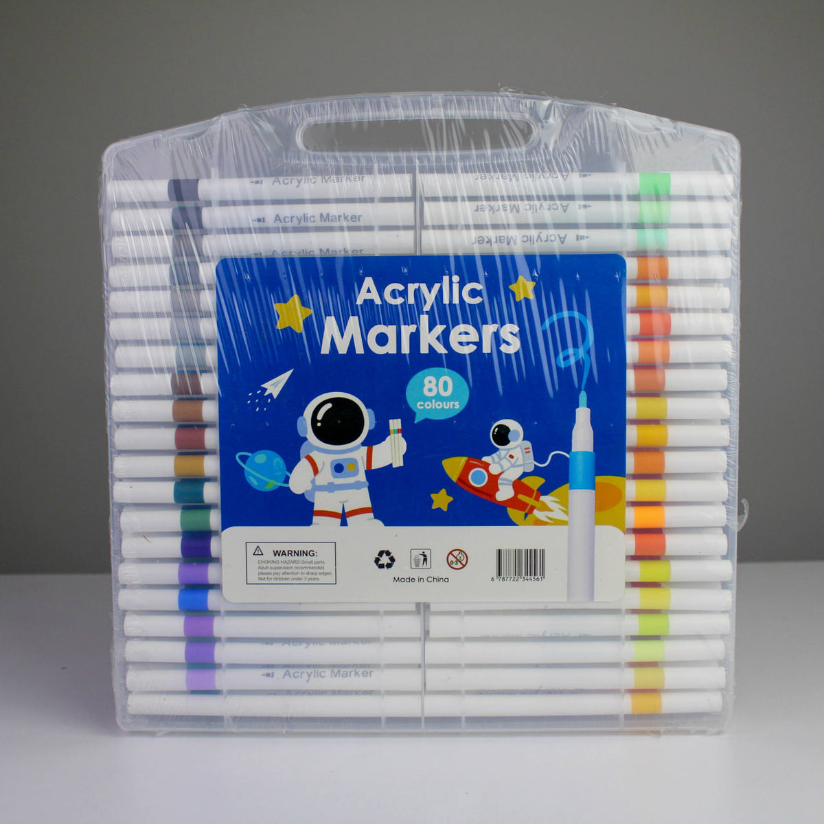 Acrylic Markers – 80 Colors, Quick-Dry Water-Based Ink for Multi-Surface Art