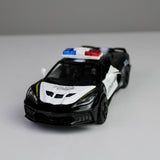 Police Sports Car Die-Cast 1:28 – Metal Model with Lights & Siren Sounds
