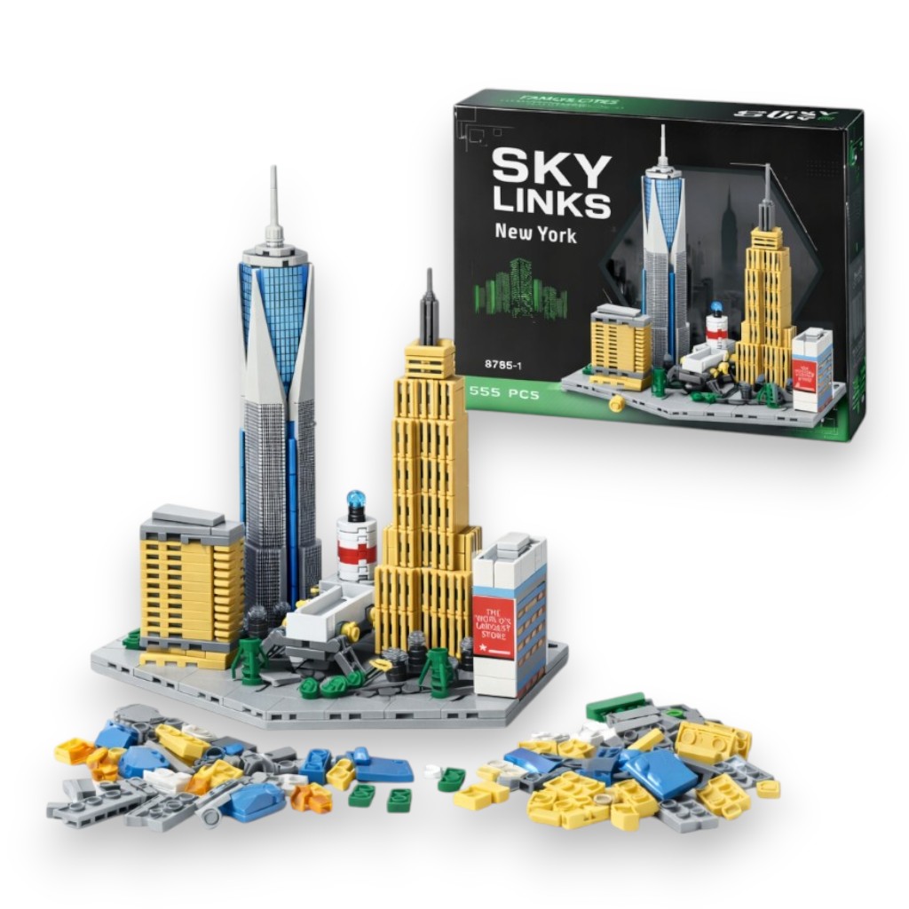 Sky Links Famous Cities New York – 555-Piece NYC Skyline Building Set