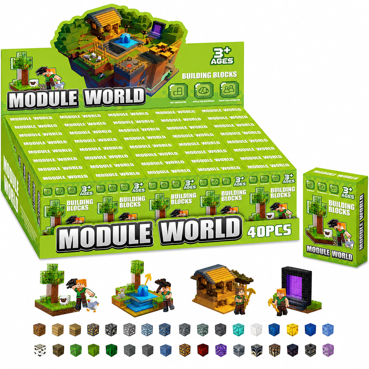 Module World Magnetic Building Blocks – Minecraft-Inspired 3D Construction Set