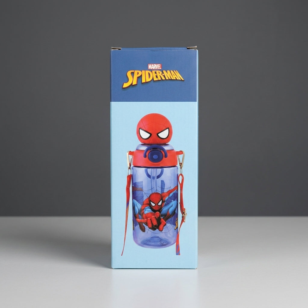 Disney Stitch & Spider-Man Kids Water Bottle – 650ml BPA-Free Bottle with Character Handle