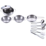 Kids Stainless Steel Cookware Set – Pretend Play Kitchen Set