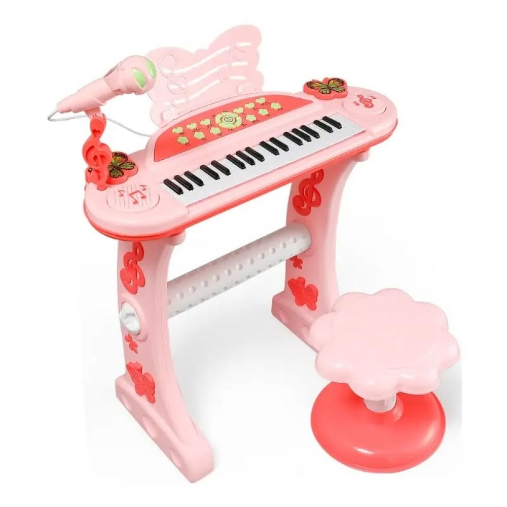 Kids Electronic Keyboard – 37-Key Musical Keyboard with Microphone, Stand & Stool