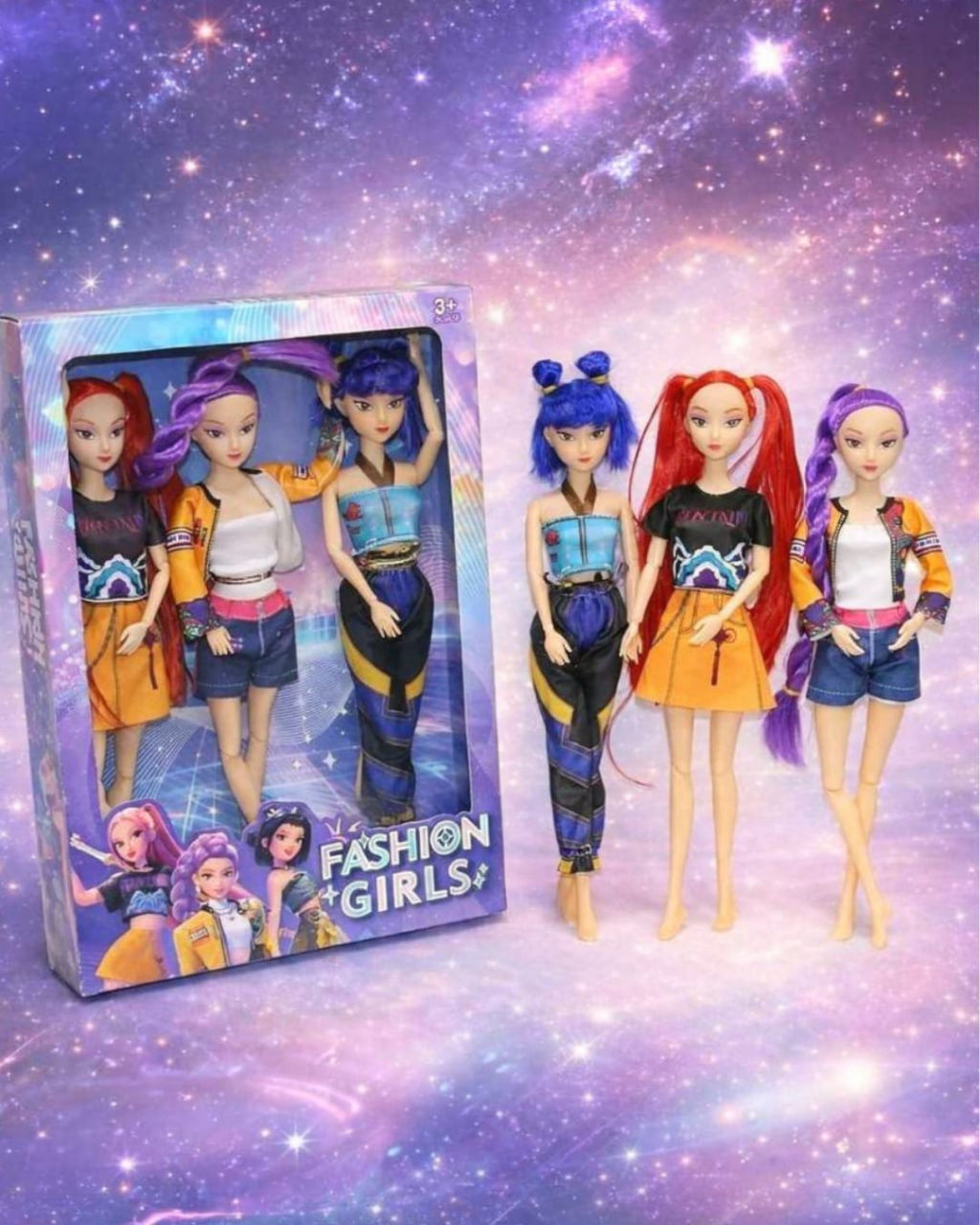Fashion Girls Dolls – 3-Piece Fashion Doll Set