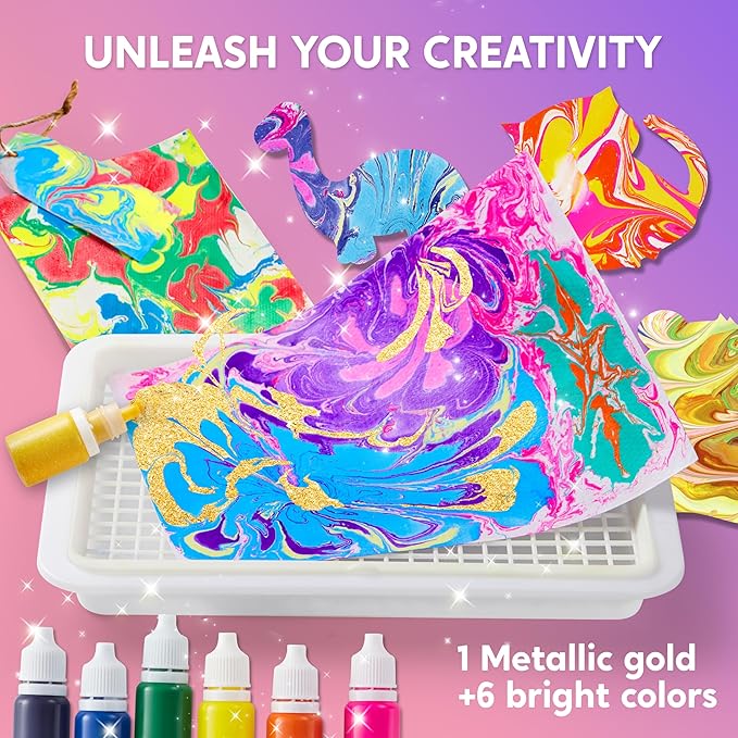 Magic Marbling Art – Water Marbling Painting Kit