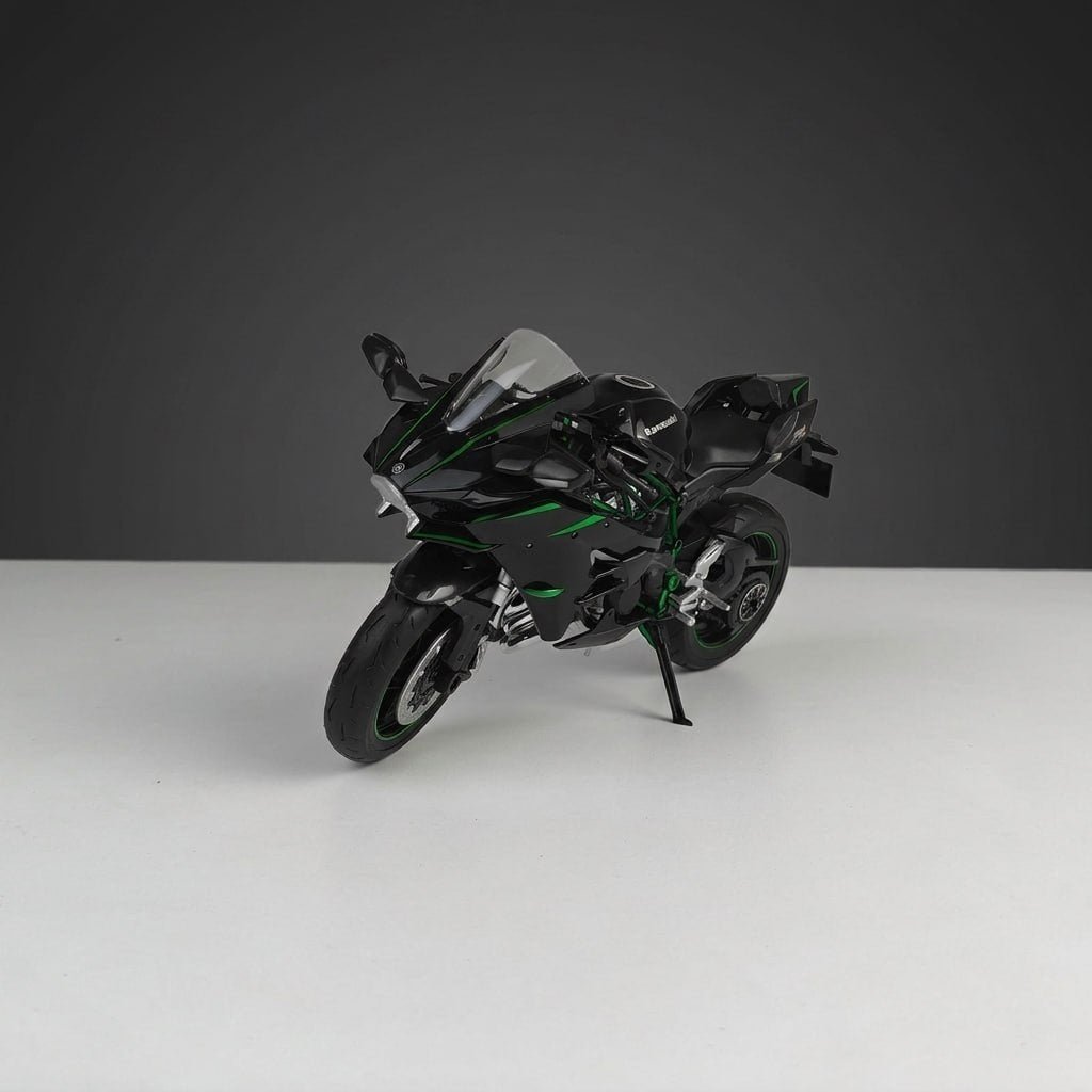 1:9 Kawasaki Ninja H2R – Die-Cast Motorcycle Model with Light & Sound