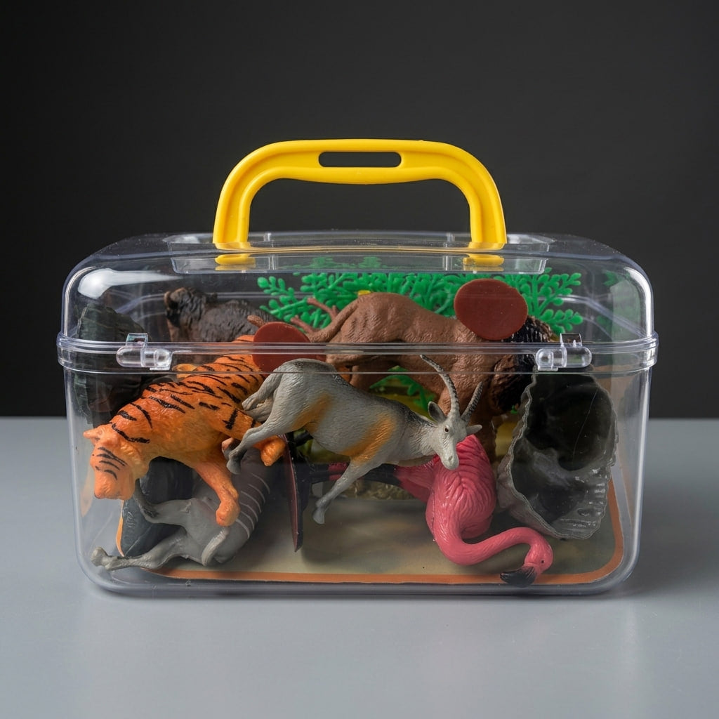Animal World Safari Set – Wild Animals in a Portable Carry Case