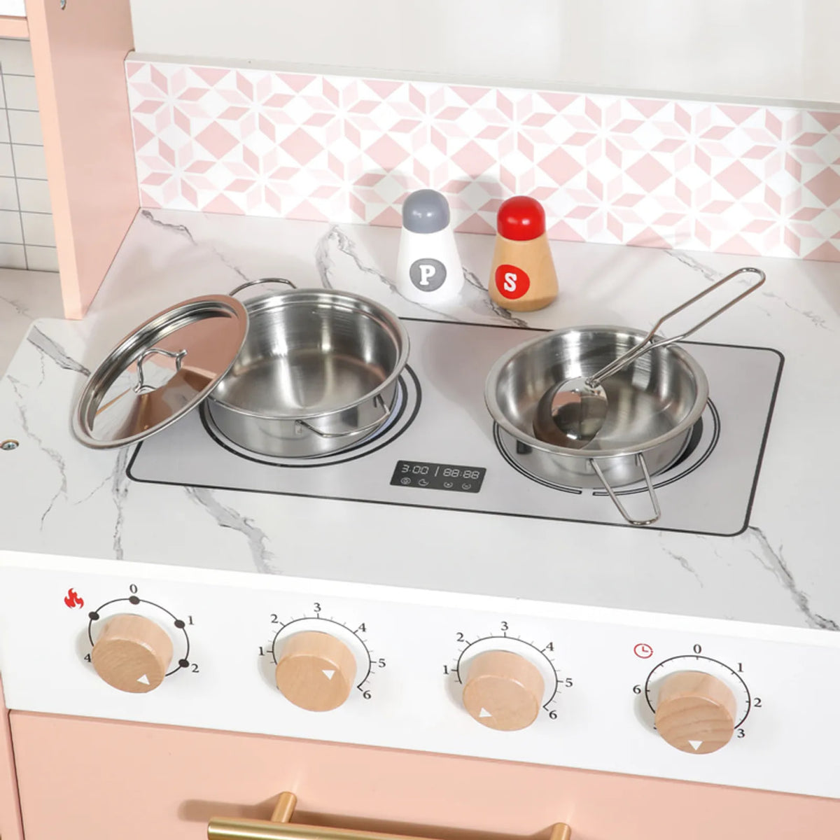 Little Angel Wooden Kids Kitchen – Pretend Play Set