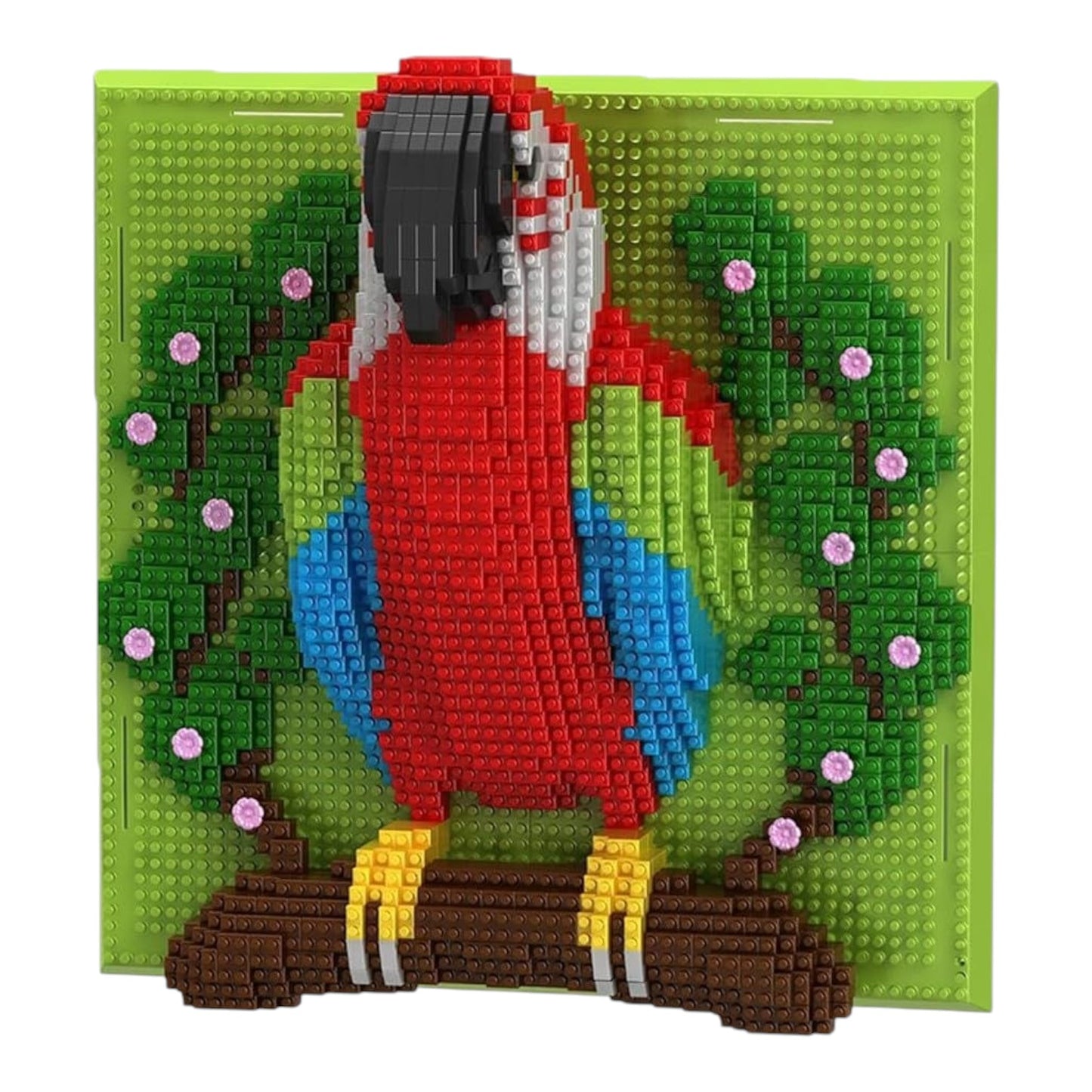 Macaw Parrot Building Blocks Model – 2008 Pieces | Colorful Nature Display Set