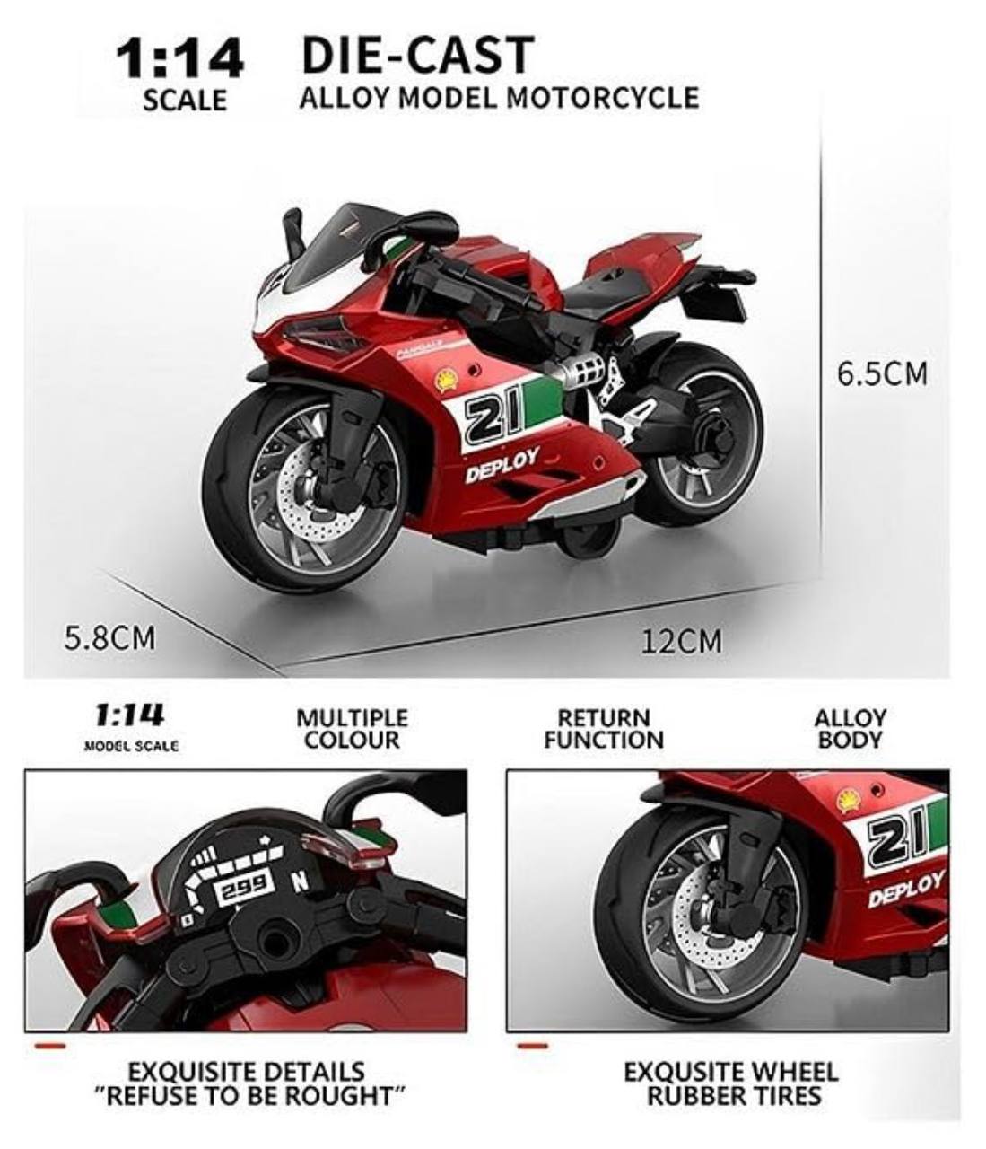 1:14 Scale Racing Motorcycle Model