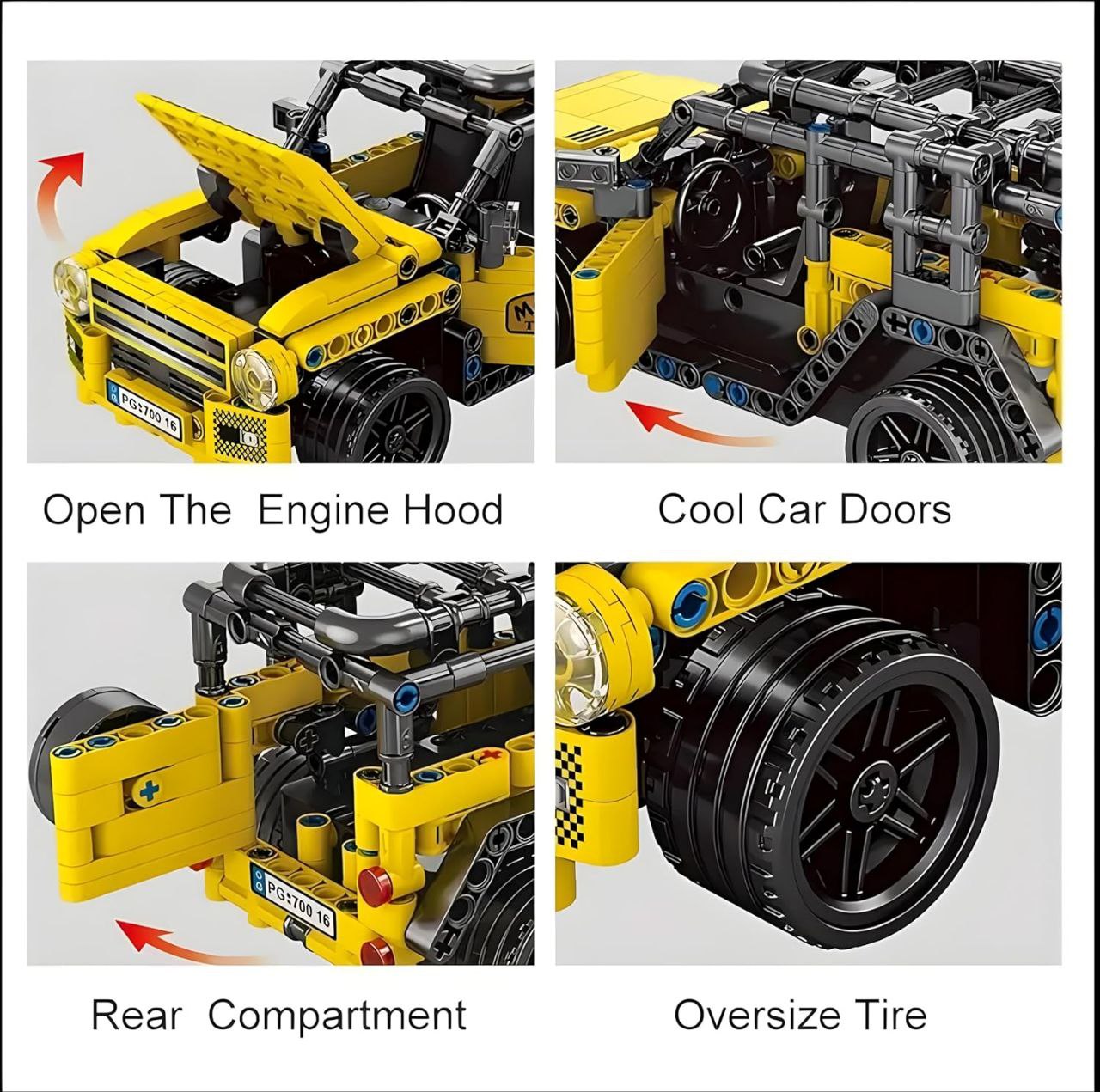 Remote Control LEGO Car Model – 1:16 Scale (446 Pieces)