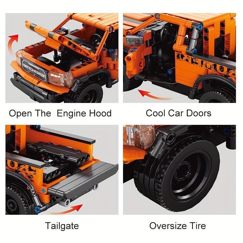 Remote Control LEGO Car Model – 1:16 Scale (405 Pieces)