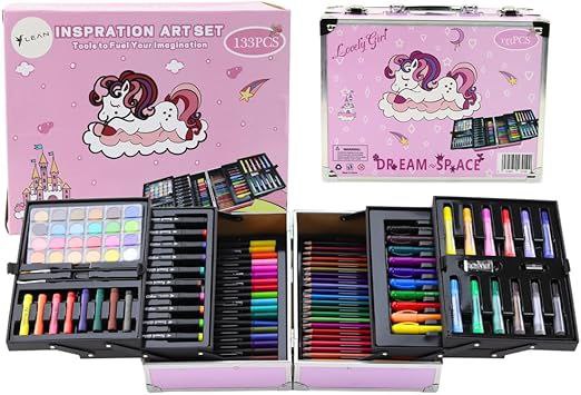 Premium 3-Layer Jumbo Metal Art Case for Kids & Adults