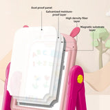 لوحة تعليمية مغناطيسية مزدوجة الجوانب مع حامل - 50 سم