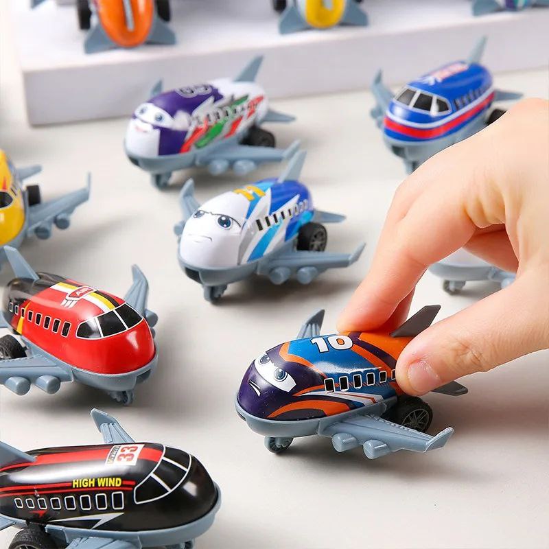 Pull-Back Toy Planes — 15-Piece Set with Storage Jar
