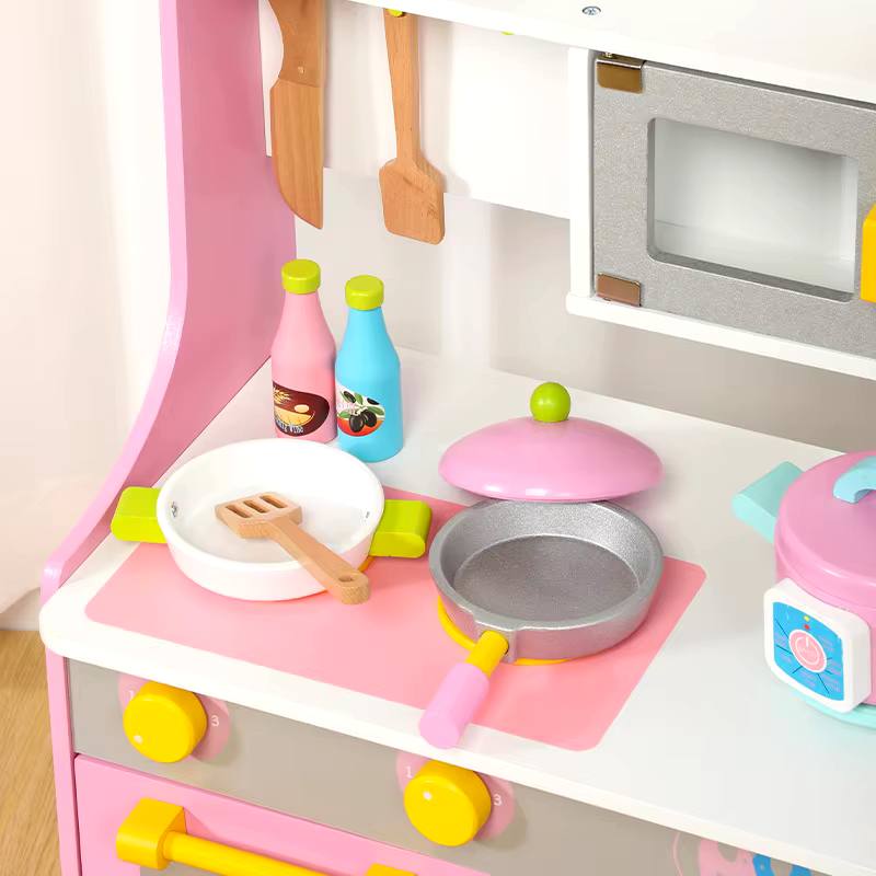 طقم مطبخ خشبي للأطفال – ارتفاع 70 سم