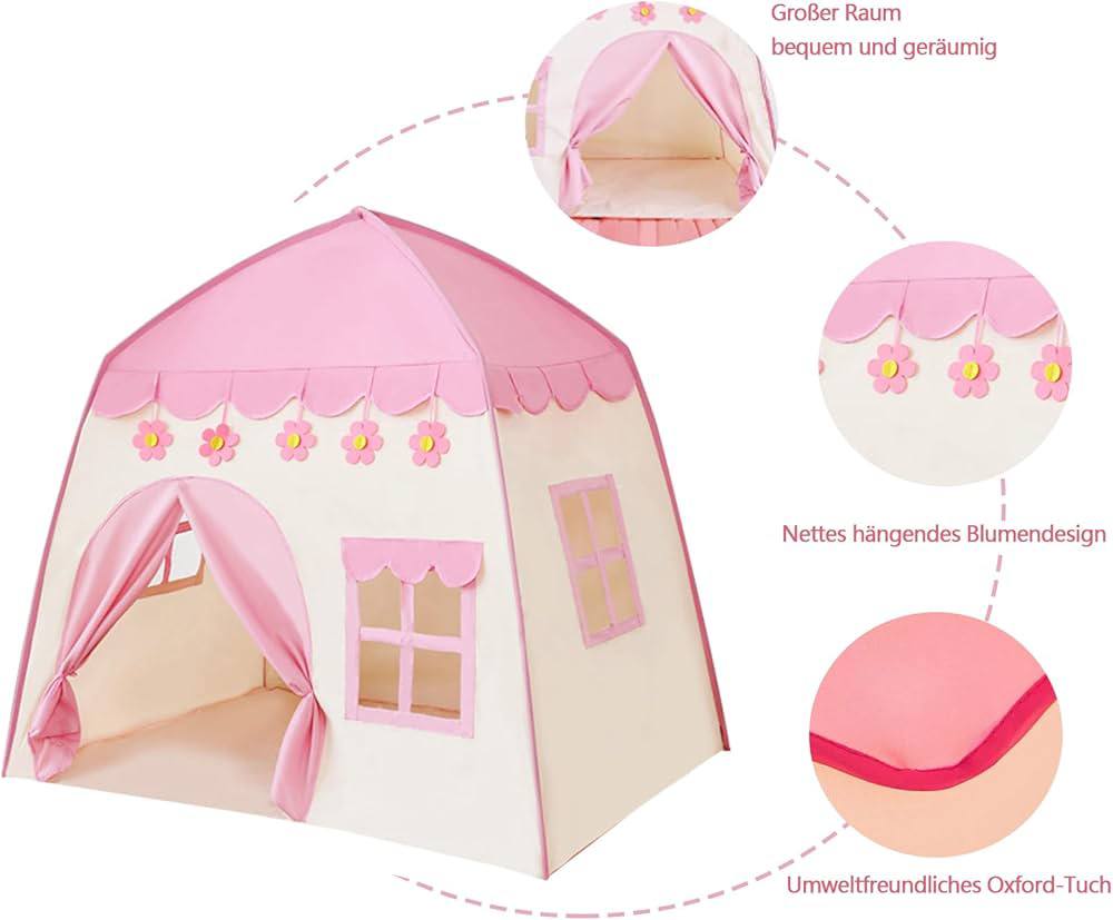 ABHABJOY Kids Play Tent for Girls – Large Indoor Tent