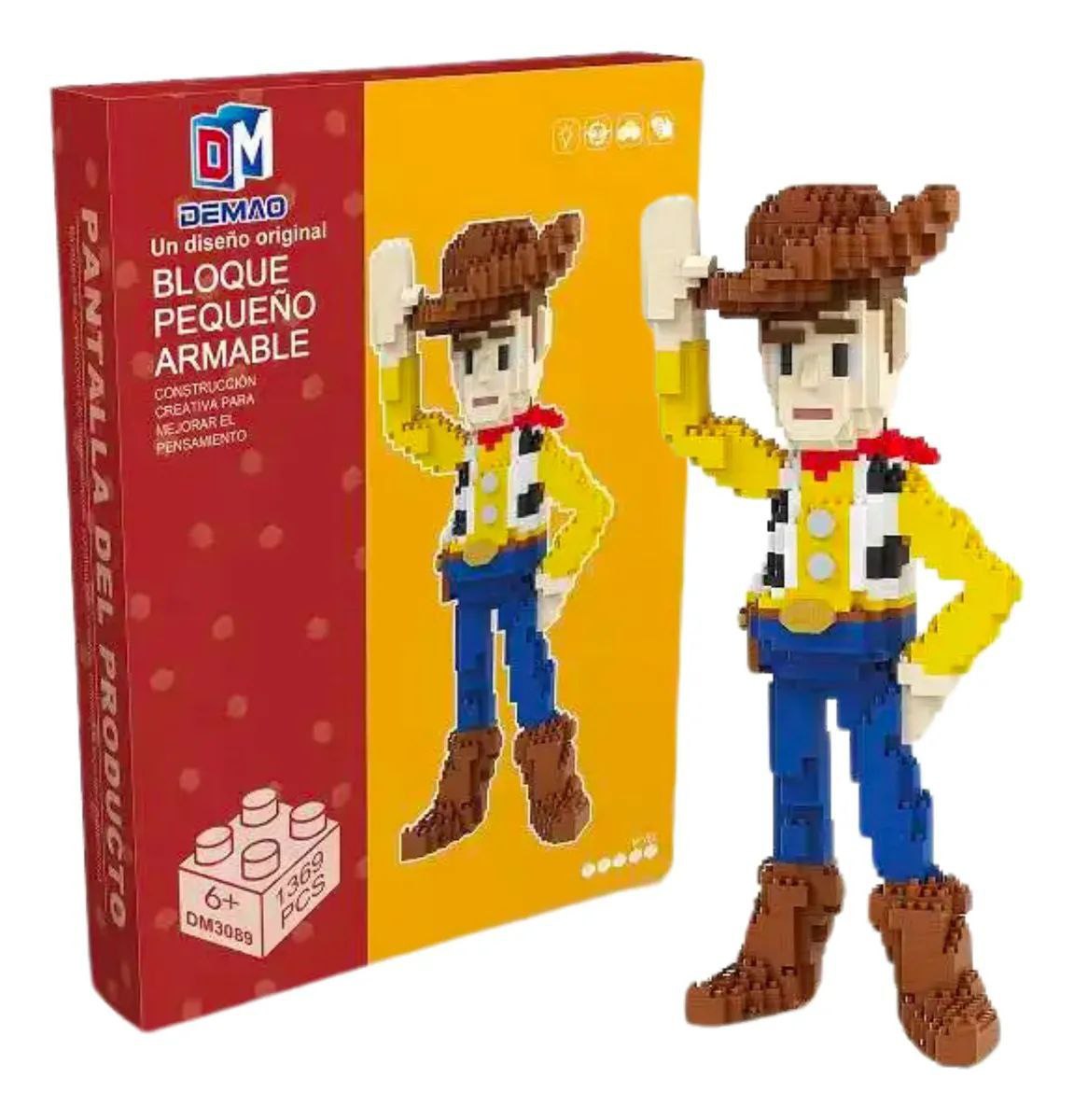 وودي – ليجو DEMAO (DM3089) | 1369 قطعة | مجسم ثلاثي الأبعاد Toy Story