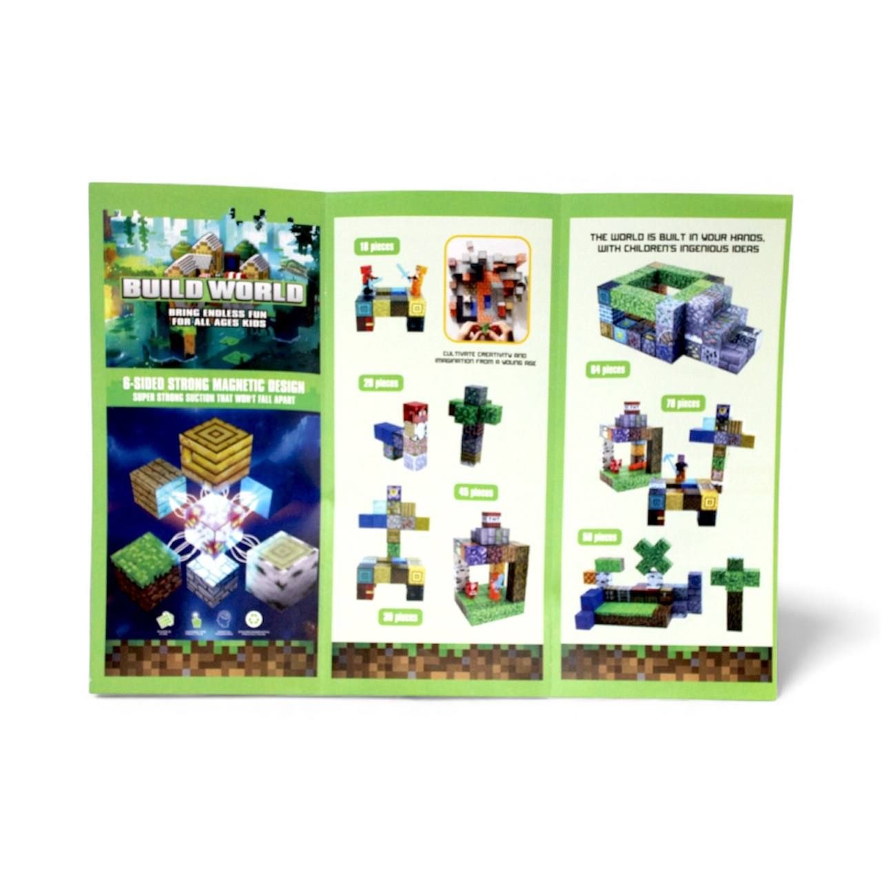 WD100 Build World Magnetic Blocks – 100 Pieces | STEM Educational Toy