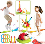 3-in-1 Musical Jump, Ring Toss & Rocket Launcher for Kids