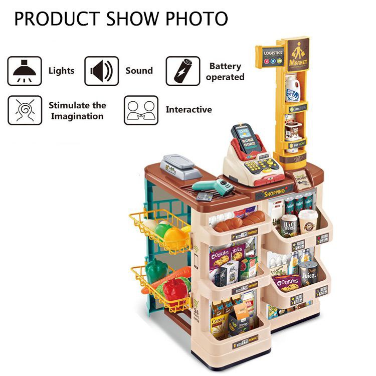 Kids Home Supermarket Playset – 48 Pieces