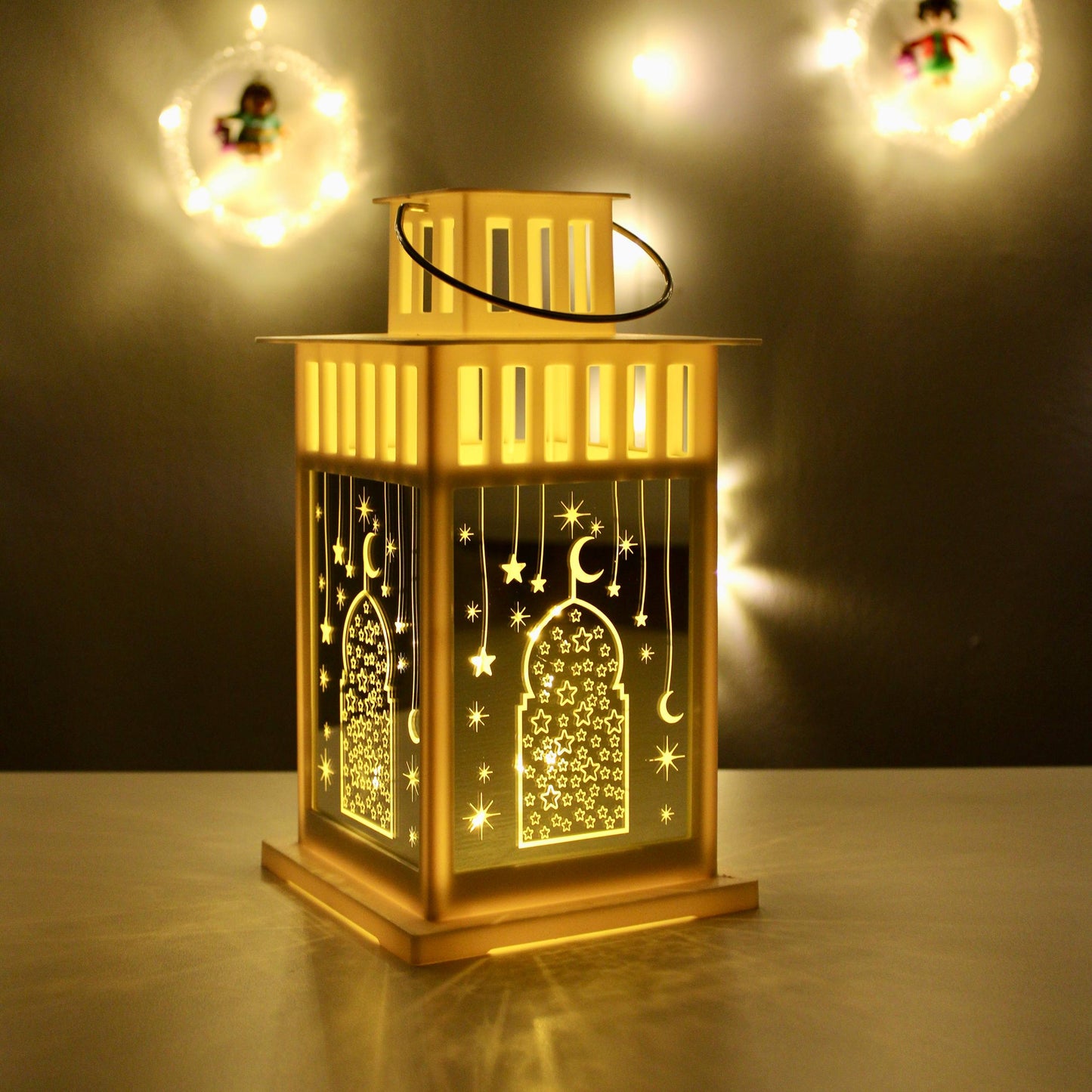 فانوس إسلامي من الأكريليك - متوسط الحجم