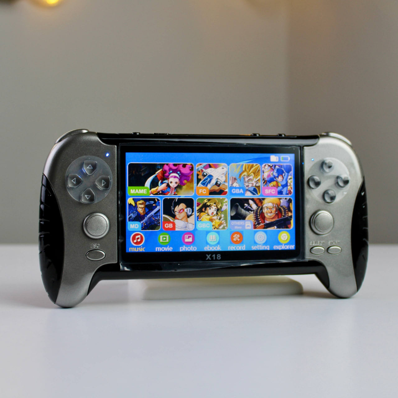 جهاز الألعاب المحمول GC X18 – شاشة 4.3 بوصة | أكثر من 10,000 لعبة كلاسيكية