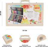 مجموعة أدوات فنية احترافية للأطفال من Kidzzone مكونة من 180 قطعة – للرسم والتلوين الإبداعي