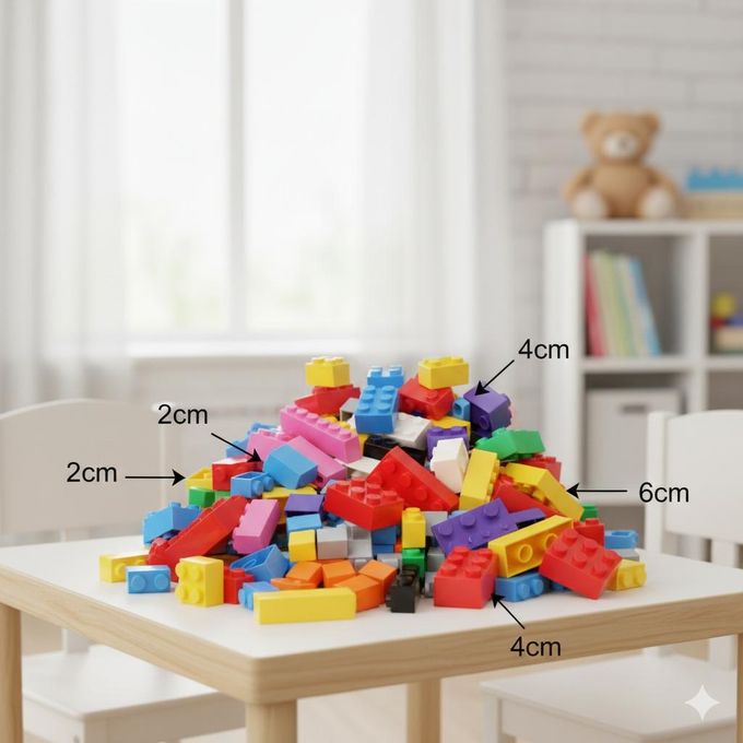 مجموعة مكعبات بناء 500 قطعة – لعبة إبداعية تعليمية للأطفال