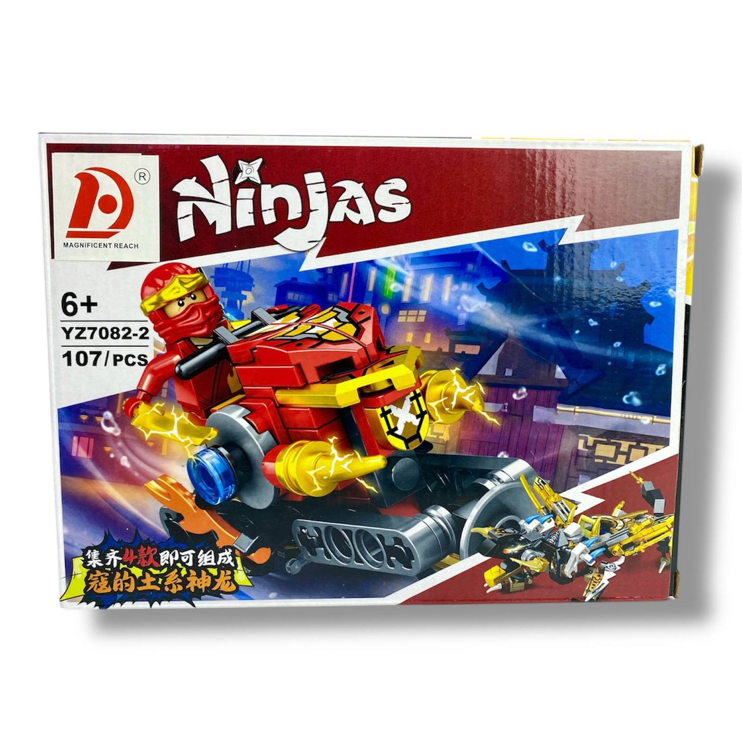 Ninja Dragon Building Blocks Set (107-113 pieces)