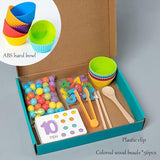 Wooden Number & Bead Matching Game – Educational Counting & Sorting Toy