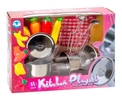 Metal Kitchen Cookware Set for Kids – Pretend Play Cooking Set